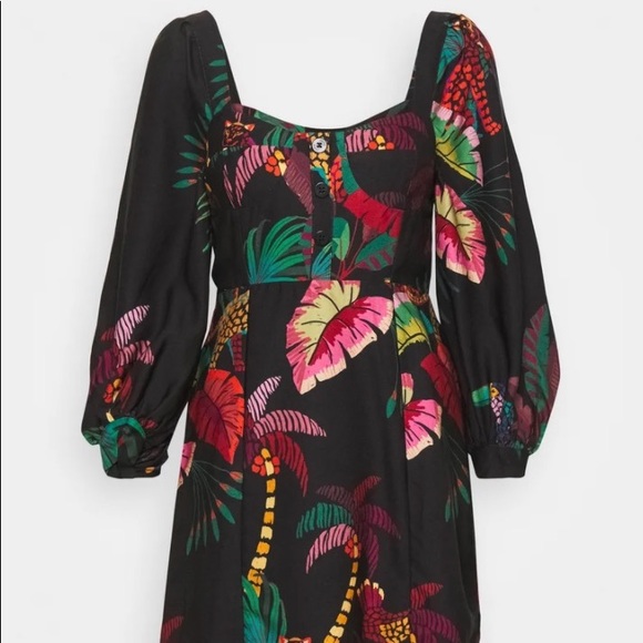 FARM RIO JUNGLE COLORS MINI DRESS - Picture 7 of 15